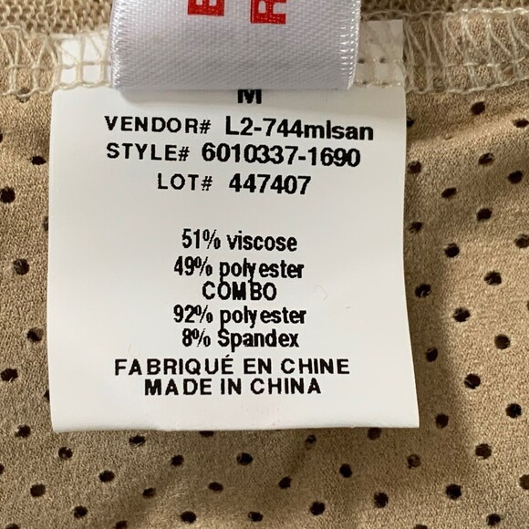 Melanie Lyne Open Cardigan Women Medium Tan Faux Suede Draped Front Knit Back - Picture 8 of 8